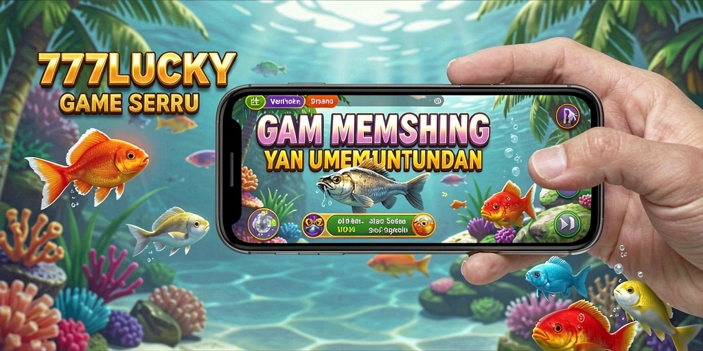 Tampilan gameplay 777LUCKY dengan aksi memancing yang seru dan menegangkan.