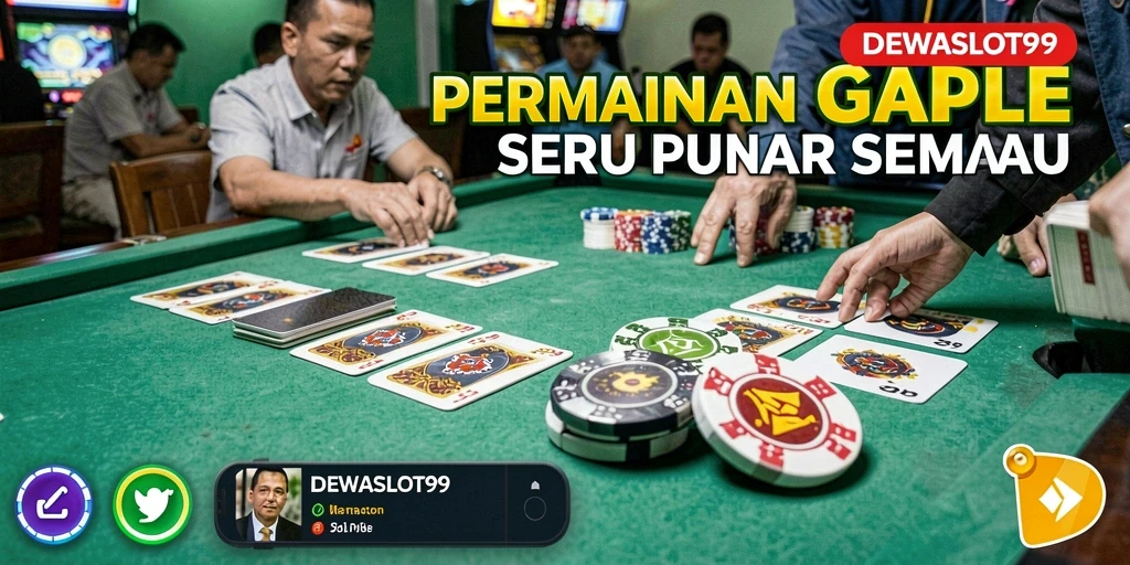 Tampilan menarik gameplay Gaple di DEWASLOT99.