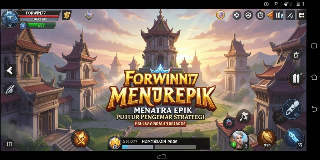 Tampilan gameplay seru dari FORWIN77 di Tower Defense.