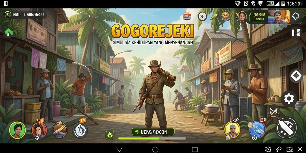 Tampilan gameplay GOGOREJEKI yang mengasyikkan dan interaktif.