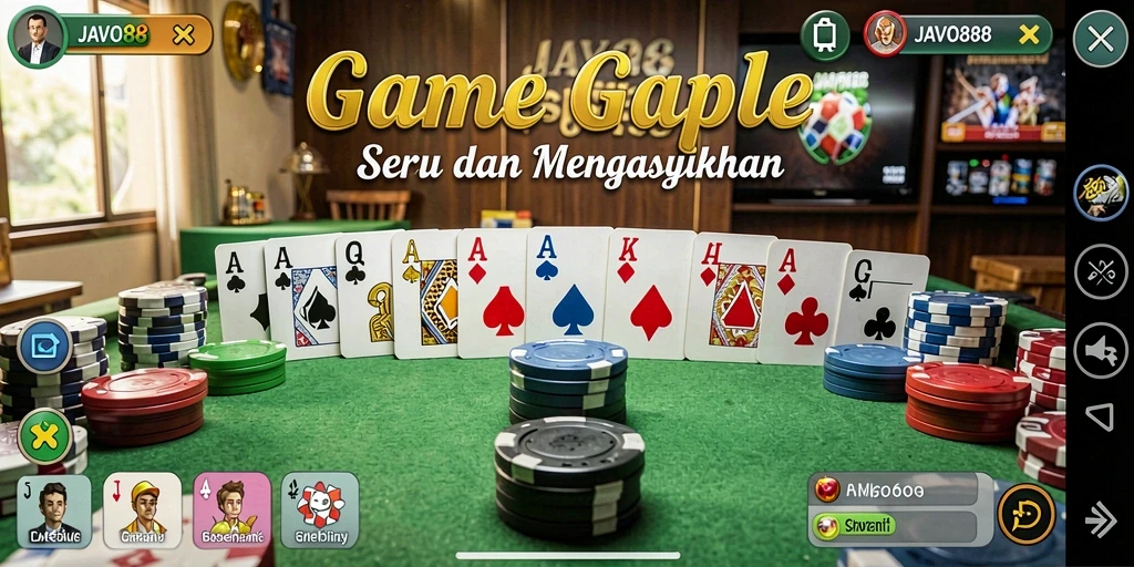Screenshot utama JAVO88 menampilkan gameplay yang seru dan interaktif.