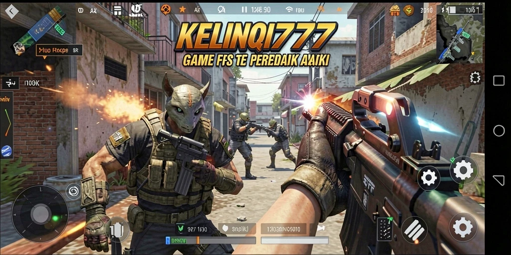 Screenshot gameplay KELINCI777 menampilkan aksi menegangkan dalam pertempuran FPS.
