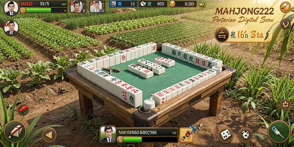 Tangkapan layar gameplay MAHJONG222 menampilkan aktivitas bertani yang menyenangkan.