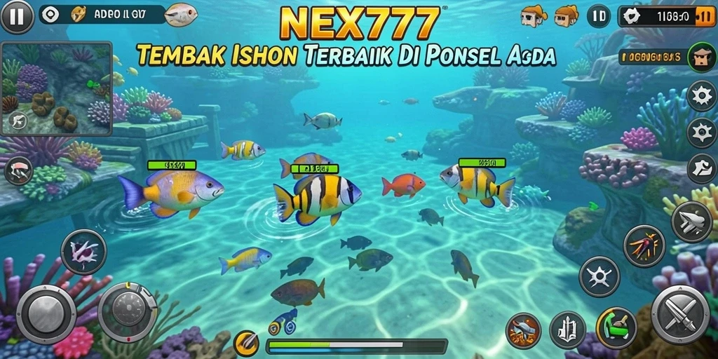 Tampilan menarik dari gameplay NEX777 dengan aksi menembak ikan.