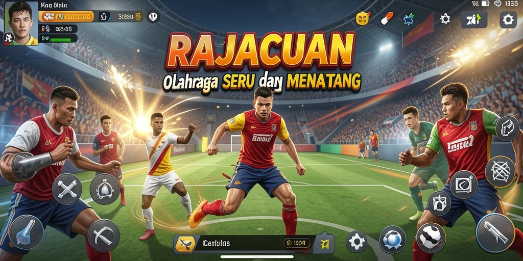 Tangkapan layar menunjukkan aksi seru dalam RAJACUAN.