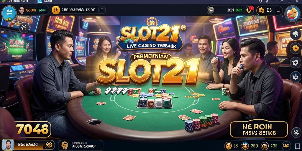 Tampilan menarik dari permainan Live Casino di SLOT21.
