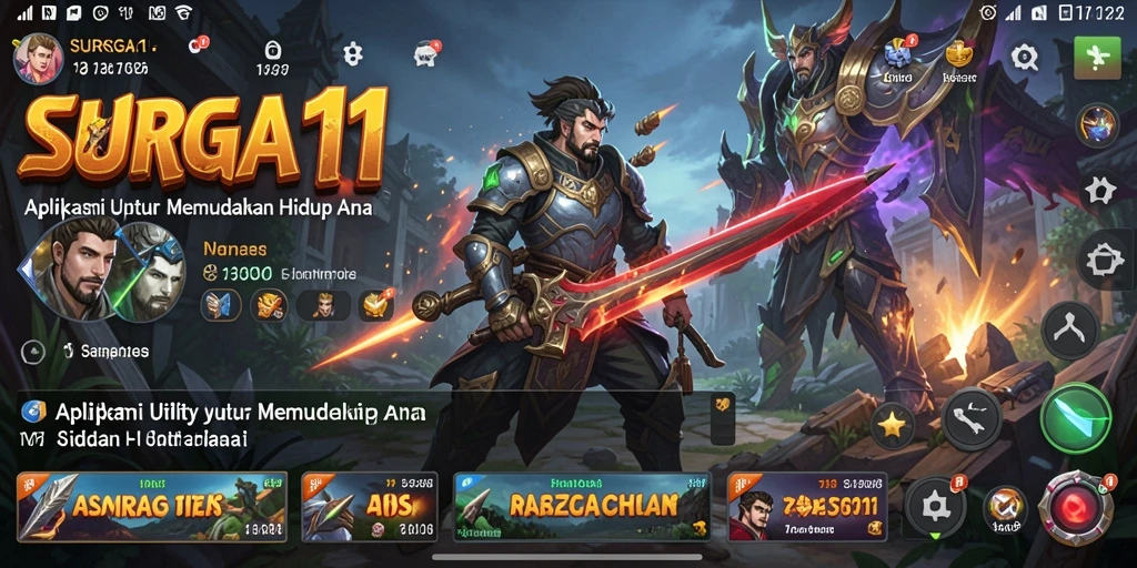 Tampilan antarmuka SURGA11 yang modern dan intuitif.