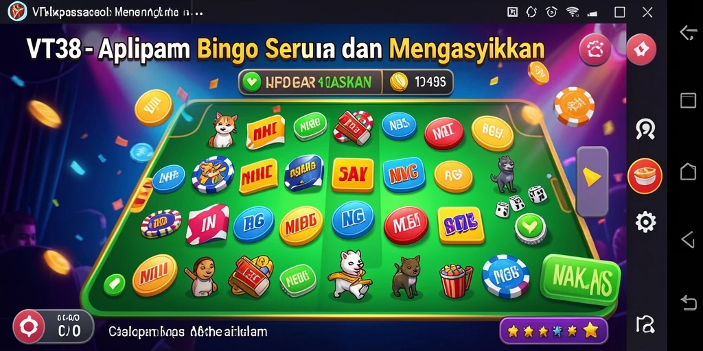 Gambar tampilan utama gameplay Bingo yang menarik di VT38.